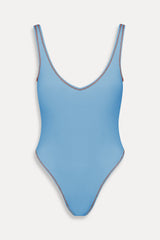 Verona High Cut One Piece Swimsuit - Capri Sky