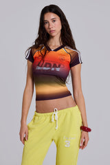 Ombre No.13 Football Baby Tee