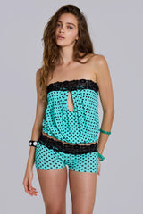 Ashlee Polkadot Lace Top