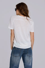 Linen V-Neck T-Shirt