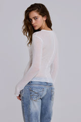 White Mist Long Sleeve Top