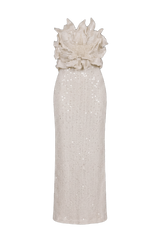 Iara Crochet Flower Maxi Dress