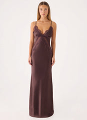 Winona Night Slip Dress - Chocolate
