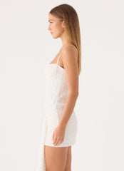 Xylo Lace Mini Dress - White