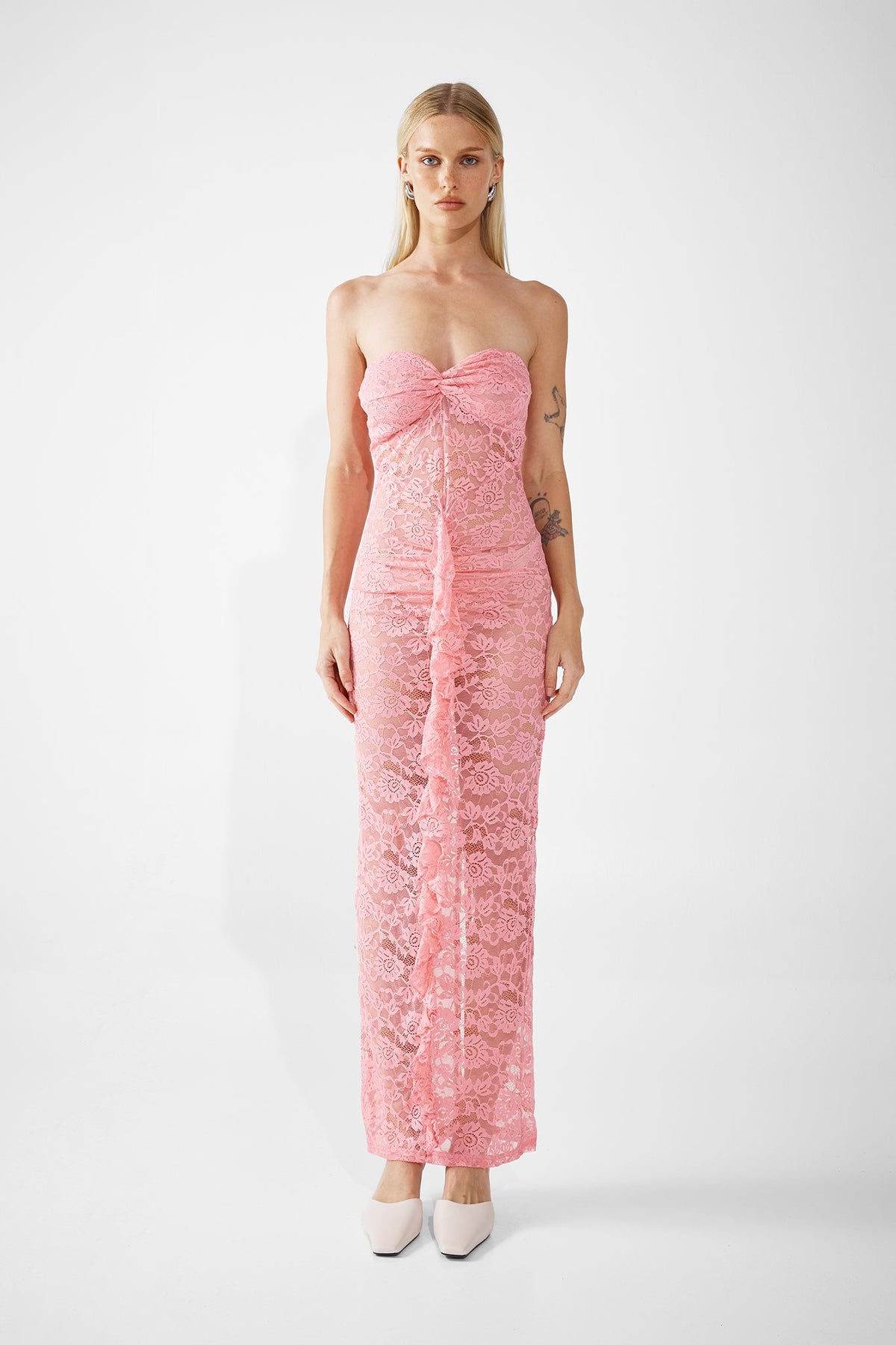 Yasmin Dress | Pink Lace