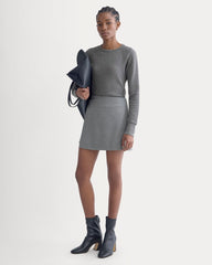 Slim-Fit Crew In Cozy Waffle | Heathered Charcoal