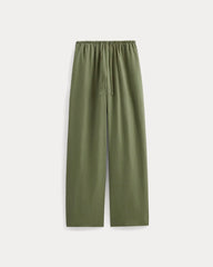 The Drawstring Pant In Linen | Lichen Green