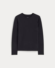The Slim Long-Sleeve Crew In Essential Cotton | Black