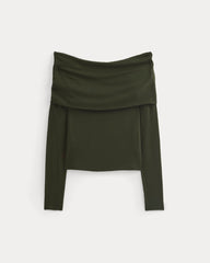 The Off-The-Shoulder Top In Butterluxe | Dark Green
