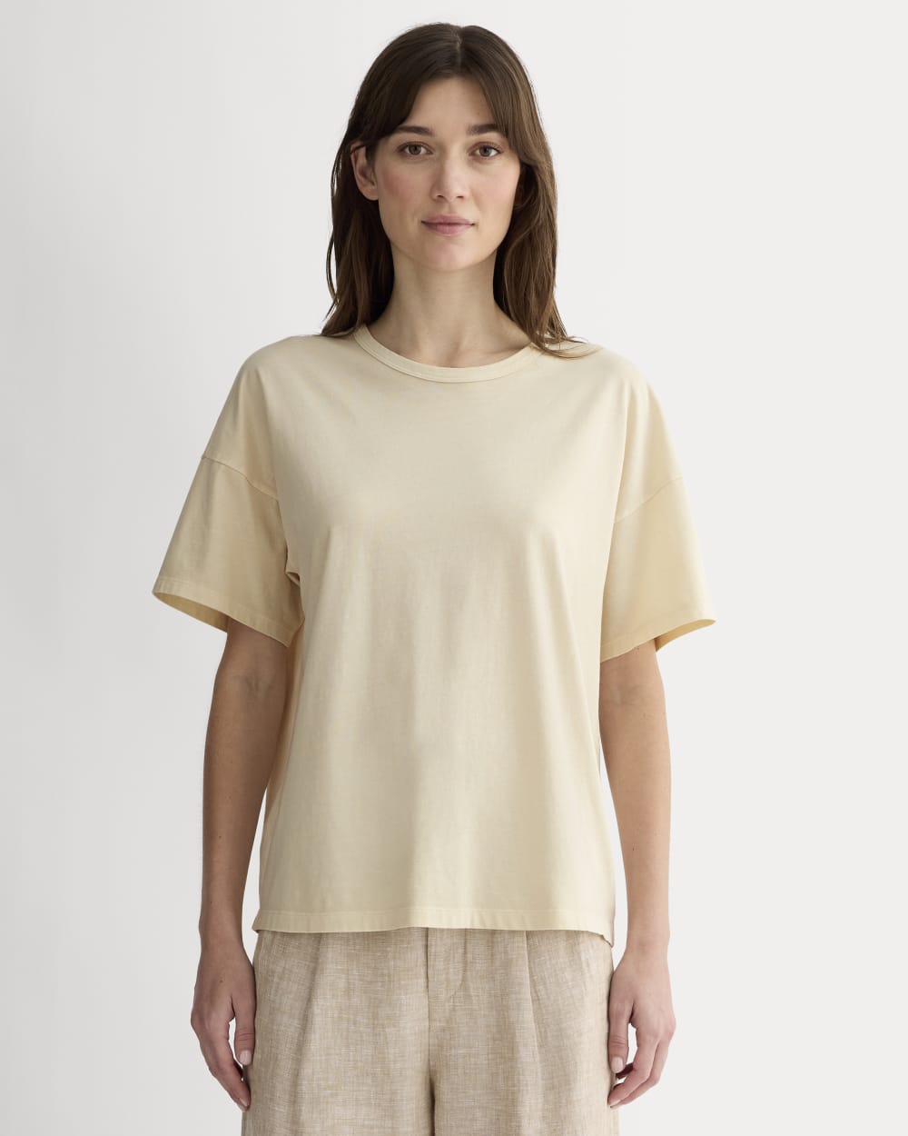 The Boyfriend Tee In Essential Cotton | Parchment