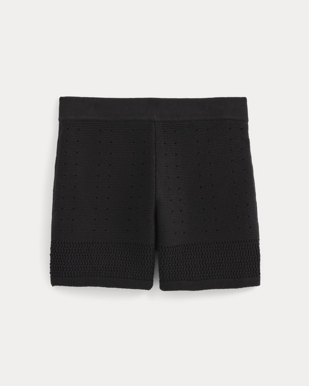 Open-Knit Short In Everyday Cotton | Black