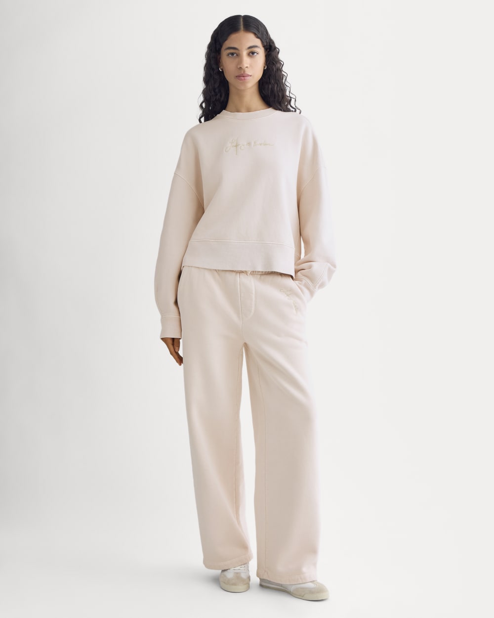 Everlane X The Laufey Foundation Wide-Leg Sweatpant | Pale Peony