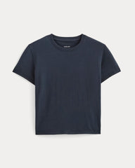 The Box-Cut Tee In Essential Cotton | Navy | No Pocket