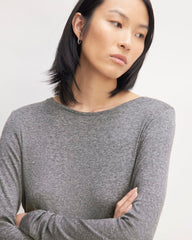 The Long-Sleeve Tee In Butterluxe | Heather Charcoal