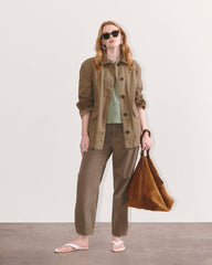 The Box-Cut Tee In Essential Cotton | Sage Green | No Pocket