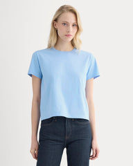 The Box-Cut Tee In Essential Cotton | Open Air Blue | No Pocket