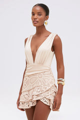 Flower Crochet Mini Dress