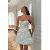 Lace Sheath Mini Dress-White